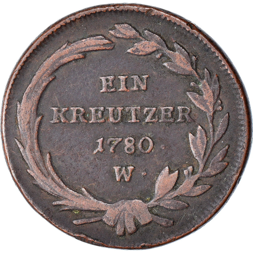 Coin, Austria, Maria Theresa, Kreuzer, 1780, Vienna, VF(20-25), Copper, KM:1995