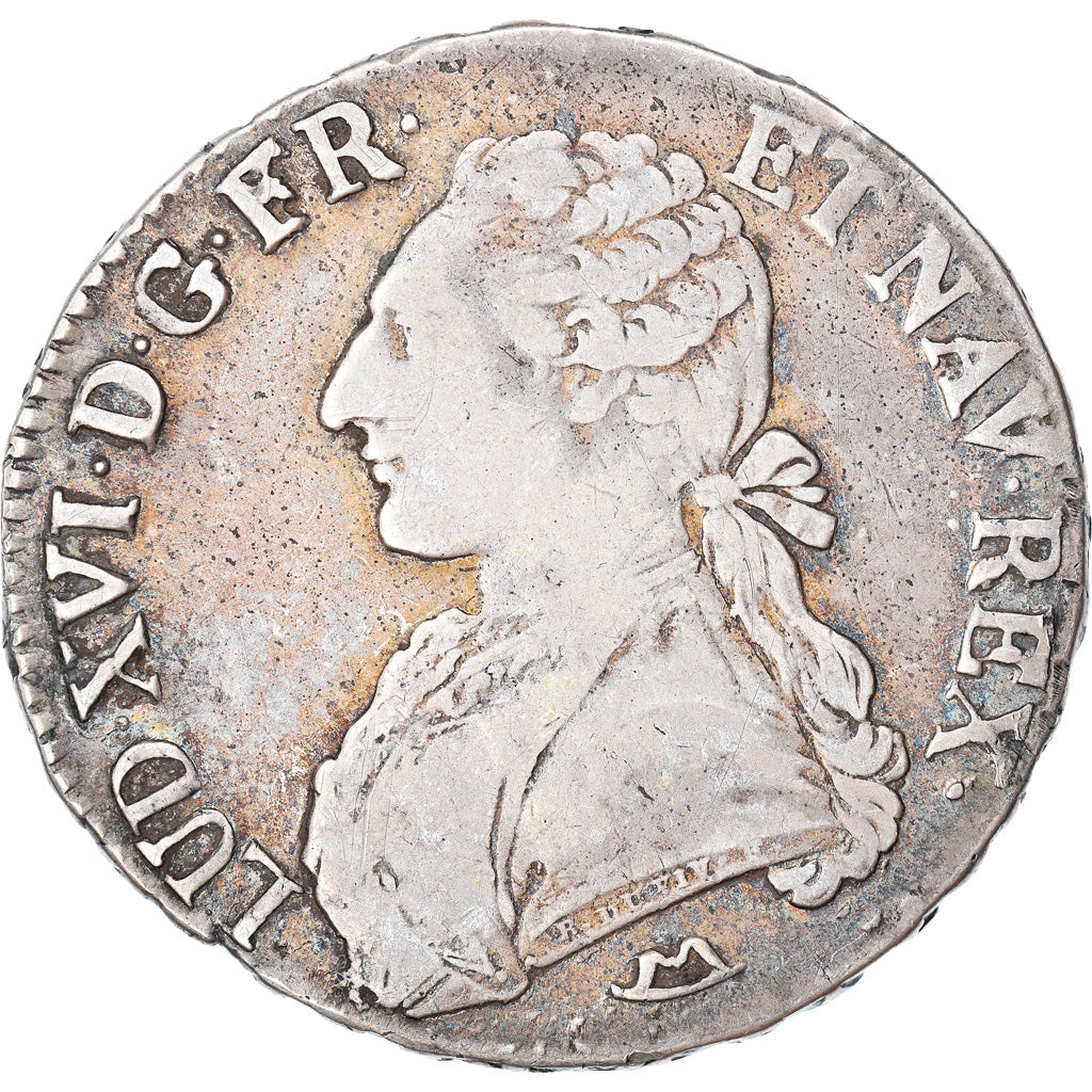 Munten, Frankrijk, Louis XVI, Ecu aux branches d'olivier, 1789, Montpellier