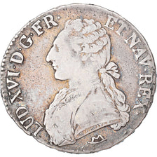 Coin, France, Louis XVI, Ecu aux branches d'olivier, 1789, Montpellier, Rare