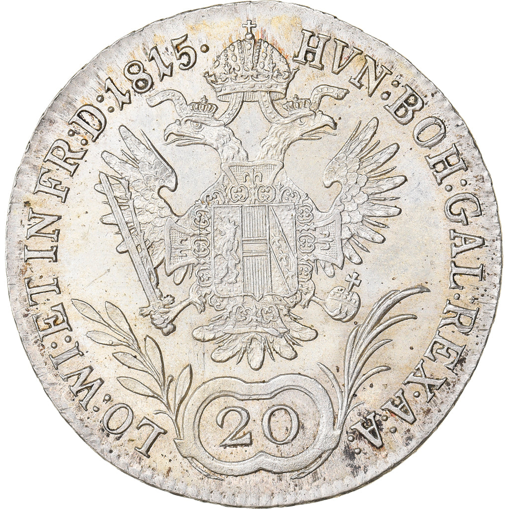 Moneda, Austria, Franz II (I), 20 Kreuzer, 1815, Vienna, EBC, Plata, KM:2142