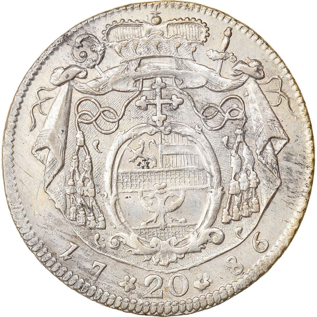 Coin, AUSTRIAN STATES, SALZBURG, Hieronymus, 20 Kreuzer, 1786, EF(40-45)