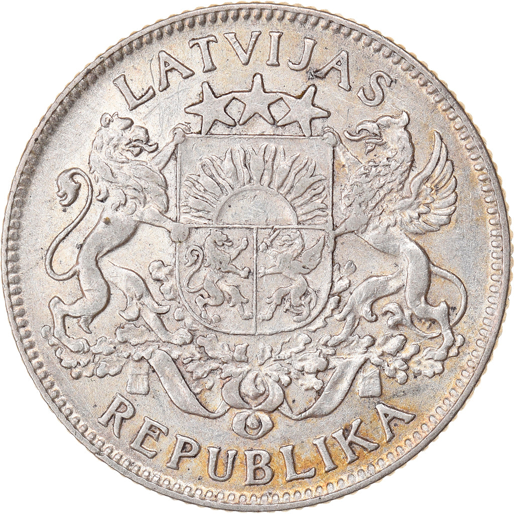 Coin, Latvia, Lats, 1924, AU(55-58), Silver, KM:7