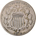 Monnaie, États-Unis, Shield Nickel, 5 Cents, 1870, Philadelphie, TTB