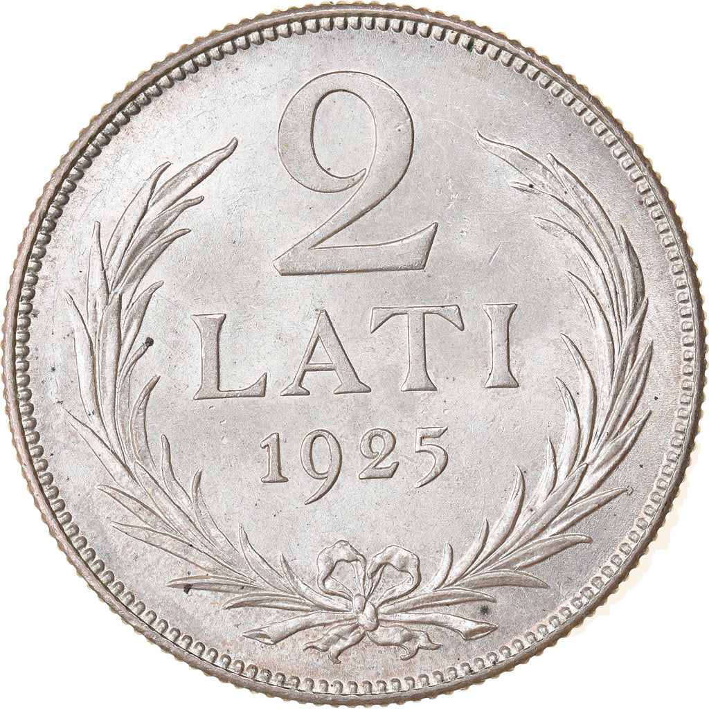 Moneta, Lettonia, 2 Lati, 1925, SPL, Argento, KM:8