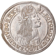 Moneta, Ungheria, Leopold I, 15 Krajczar, 1675, Kremnitz, SPL, Argento, KM:175