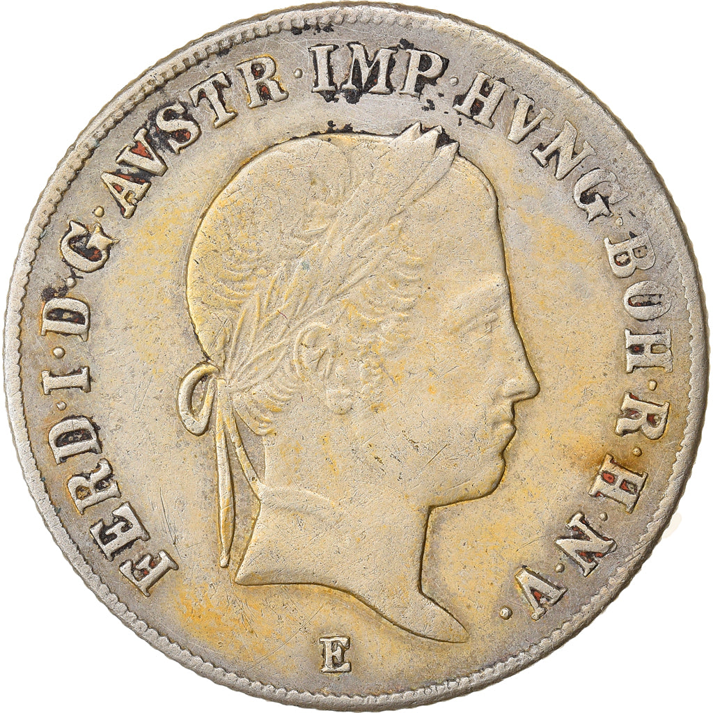 Coin, Austria, Ferdinand I, 20 Kreuzer, 1848, Karlsburg, EF(40-45), Silver