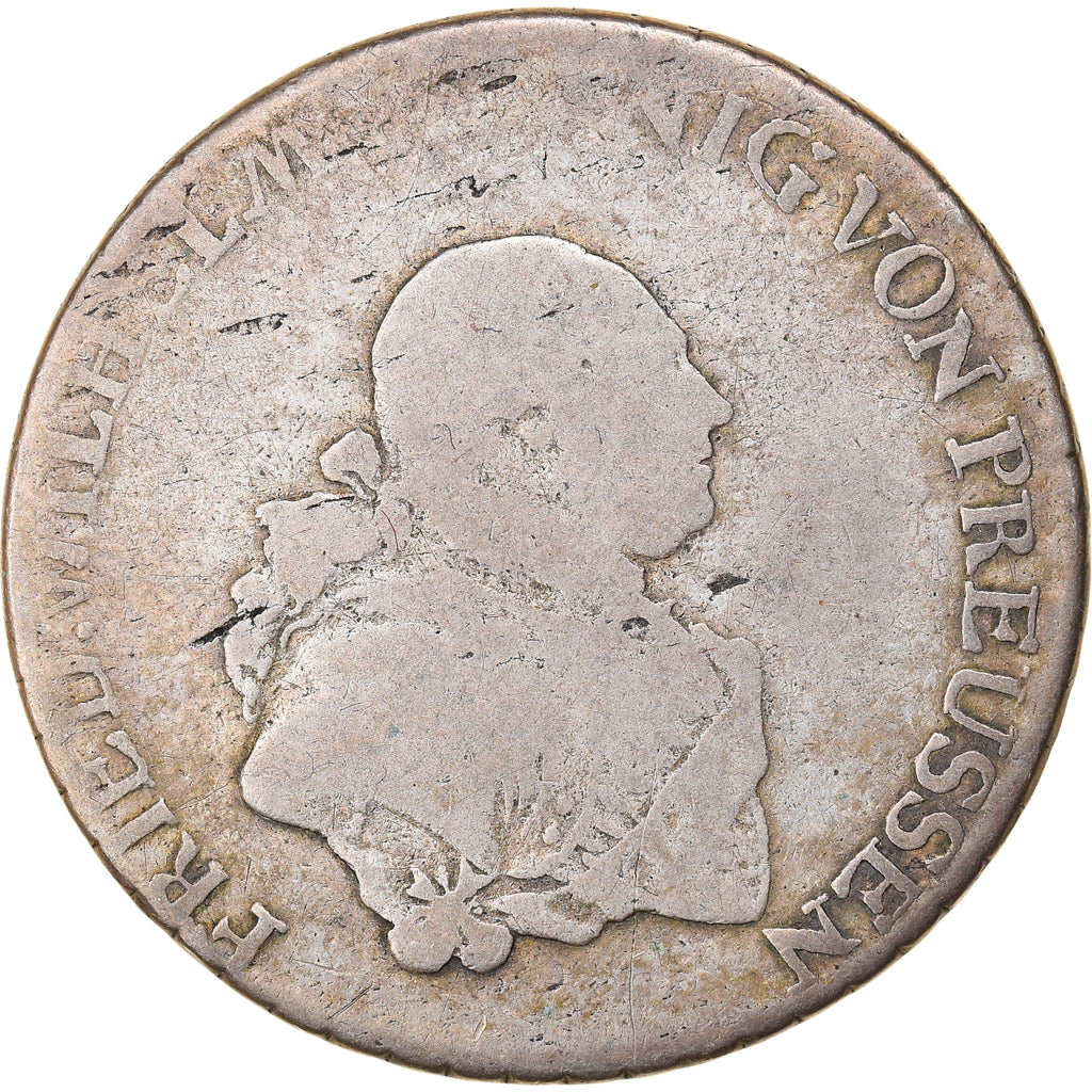 Moneta, Stati tedeschi, PRUSSIA, Friedrich Wilhelm II, 1/3 Thaler, 1/2 Gulden