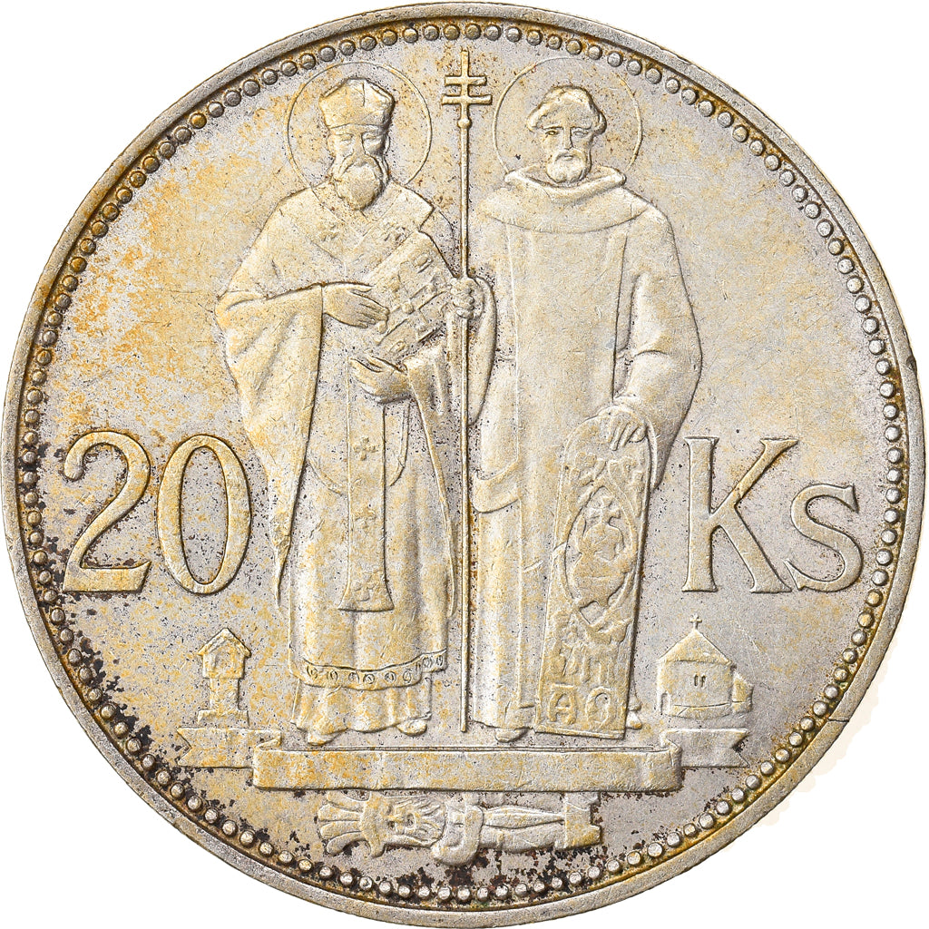 Coin, Slovakia, 20 Korun, 1941, AU(55-58), Silver, KM:7.1
