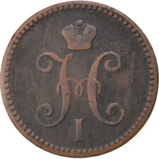 Moneda, Rusia, Nicholas I, 3 Kopeks, 1843, Ekaterinbourg, BC+, Cobre, KM:146.1