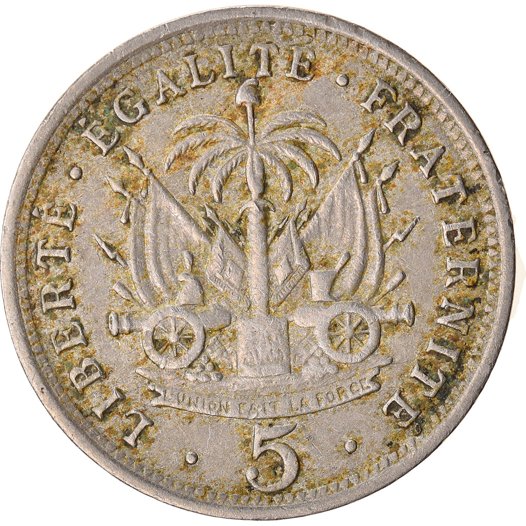 Coin, Haiti, 5 Centimes, 1905, EF(40-45), Copper-nickel, KM:53