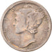 Coin, United States, Mercury Dime, Dime, 1918, San Francisco, VF(30-35), Silver