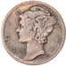 Coin, United States, Mercury Dime, Dime, 1919, Philadelphia, EF(40-45), Silver