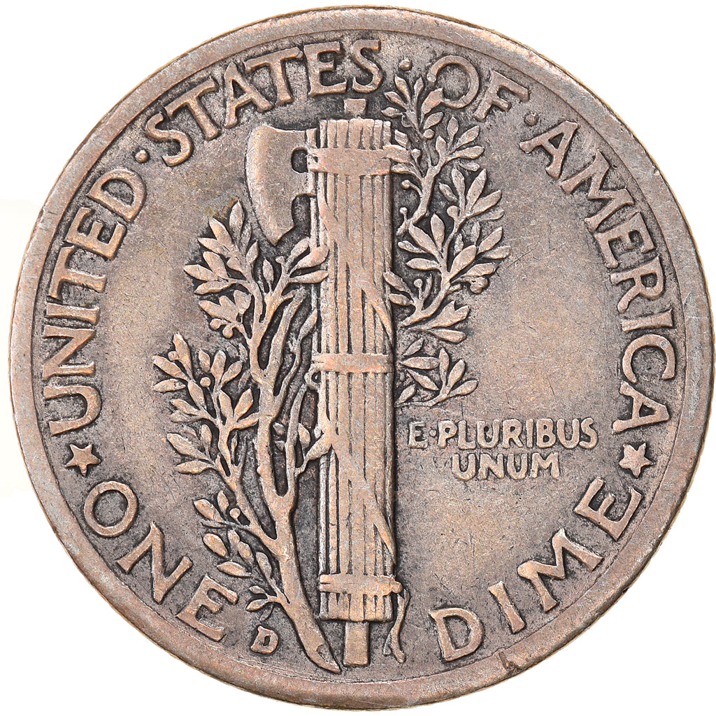 Münze, Vereinigte Staaten, Mercury Dime, Dime, 1943, Denver, SS+, Silber