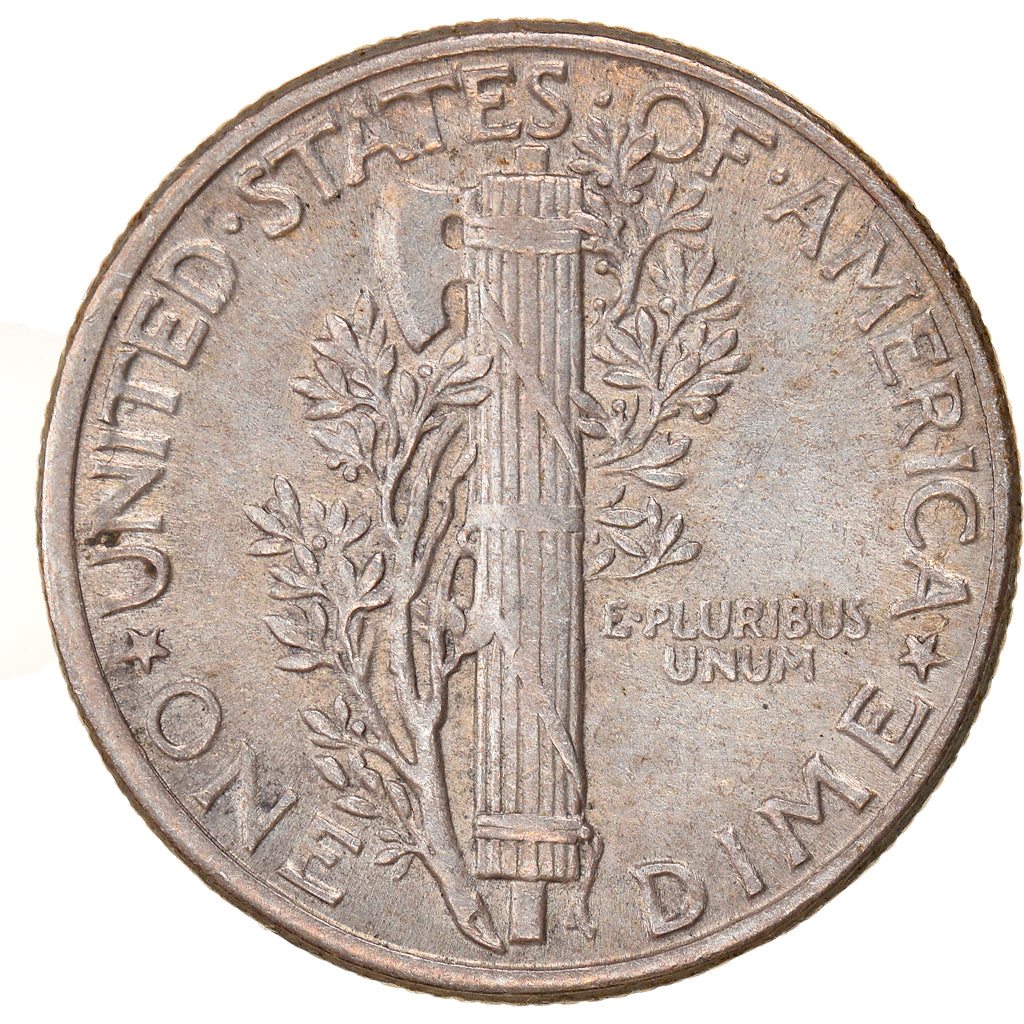 Coin, United States, Mercury Dime, Dime, 1943, Philadelphia, AU(50-53), Silver