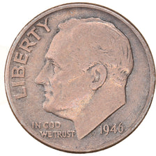 Moneta, Stati Uniti, Roosevelt Dime, Dime, 1946, Philadelphia, BB, Argento