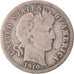 Coin, United States, Barber Dime, Dime, 1910, Philadelphia, VF(20-25), Silver