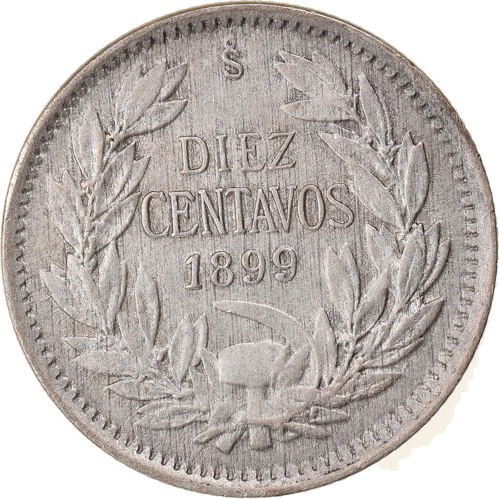 Coin, Chile, 10 Centavos, 1899, EF(40-45), Silver, KM:156.2
