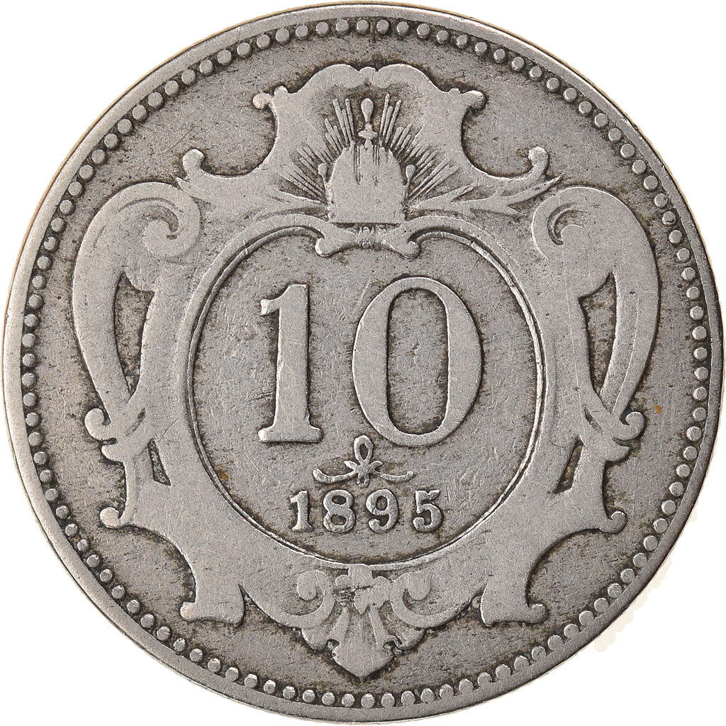 Monnaie, Autriche, Franz Joseph I, 10 Heller, 1895, TB+, Nickel, KM:2802