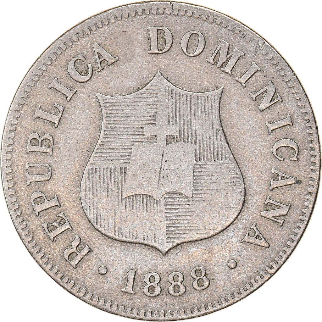 Moneda, República Dominicana, 2-1/2 Centavos, 1888, Dominican Republic Mint