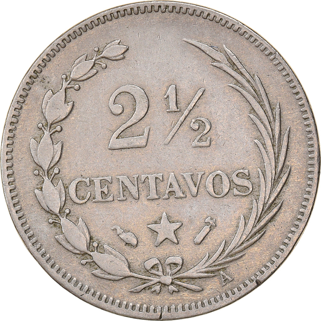 Moneda, República Dominicana, 2-1/2 Centavos, 1888, Dominican Republic Mint