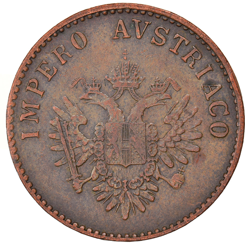 Coin, ITALIAN STATES, LOMBARDY-VENETIA, 5 Centesimi, 1852, Milan, EF(40-45)