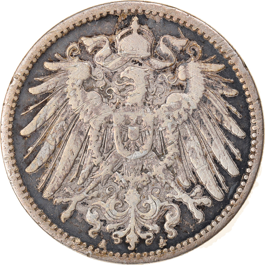Coin, GERMANY - EMPIRE, Wilhelm II, Mark, 1896, Berlin, VF(30-35), Silver, KM:14