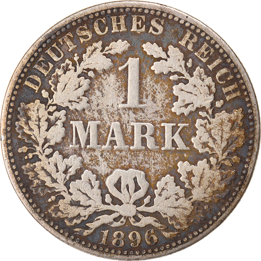 Coin, GERMANY - EMPIRE, Wilhelm II, Mark, 1896, Berlin, VF(30-35), Silver, KM:14