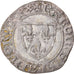 Moneda, Francia, Charles VI, Blanc Guénar, MBC, Vellón, Duplessy:377