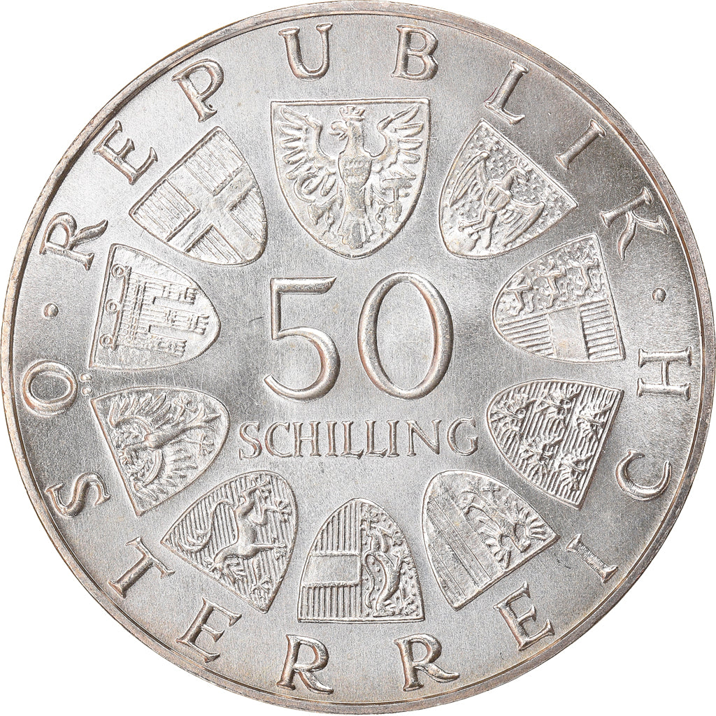 Monnaie, Autriche, 50 Schilling, 1969, SPL+, Argent, KM:2906