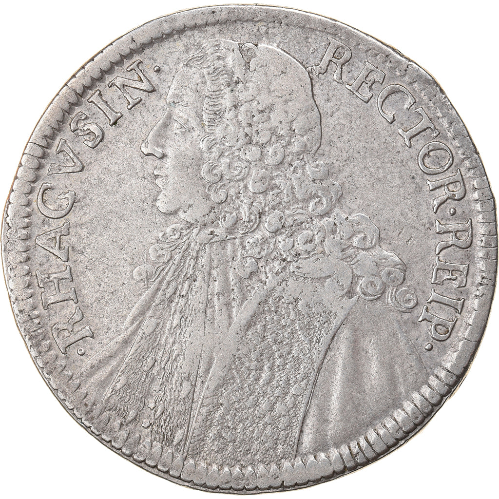 Coin, RAGUSA, Tallero, Ducat Et Sem, 1757, EF(40-45), Silver, KM:18