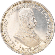 Coin, Hungary, Franz Joseph I, Korona, 1896, Restrike, MS(64), Silver, KM:487