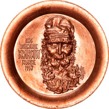 France, Medal, Brancusi, Arts & Culture, 1957, Anastase, MS(63), Copper