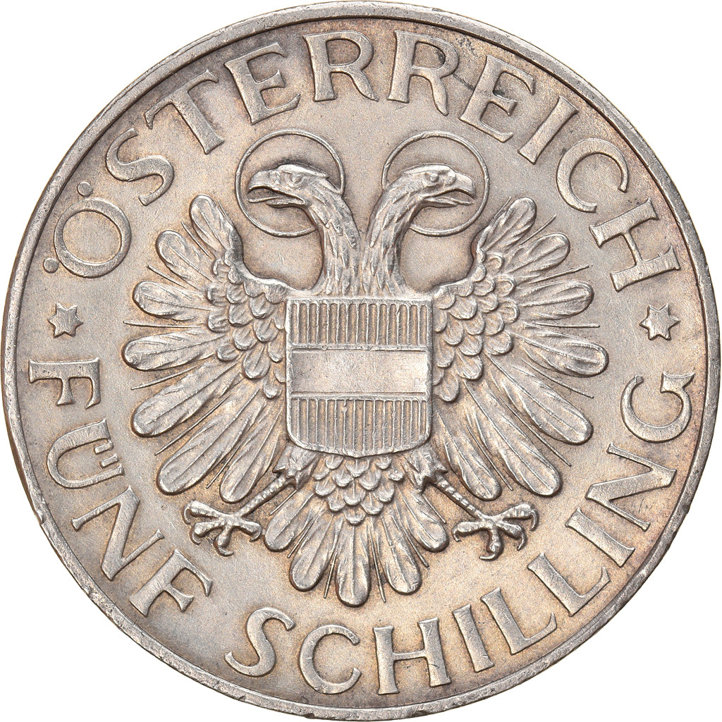 Coin, Austria, 5 Schilling, 1934, AU(55-58), Silver, KM:2853