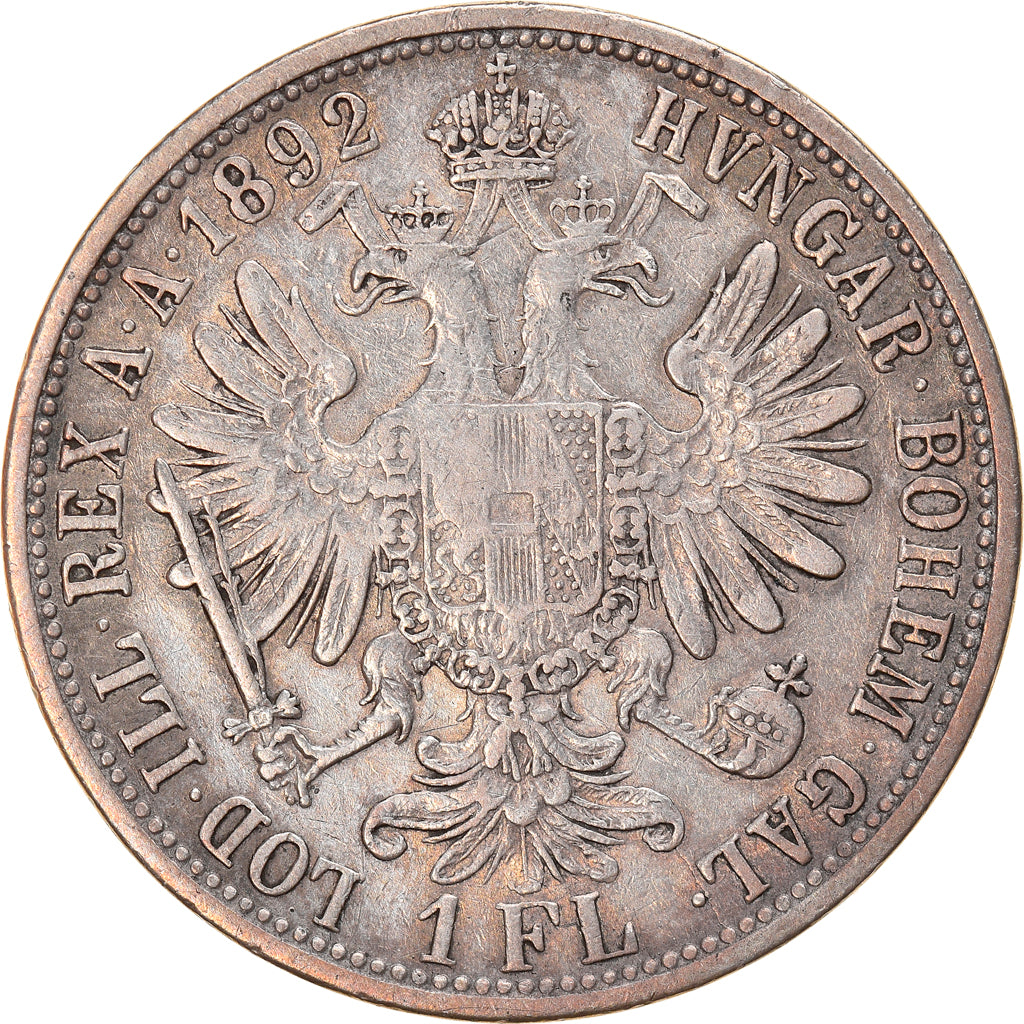 Coin, Austria, Franz Joseph I, Florin, 1892, EF(40-45), Silver, KM:2222