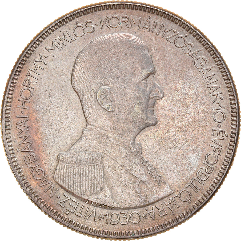 Coin, Hungary, 5 Pengö, 1930, Budapest, EF(40-45), Silver, KM:512.1