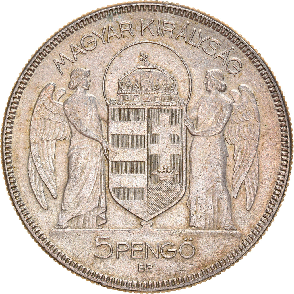Coin, Hungary, 5 Pengö, 1930, Budapest, EF(40-45), Silver, KM:512.1