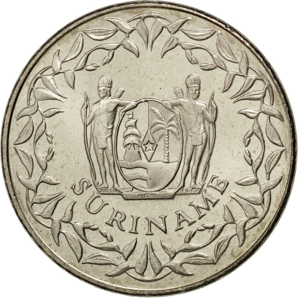 SURINAME, 250 Cents, 1989, KM #24, MS(63), Copper-Nickel, 28, 9.44