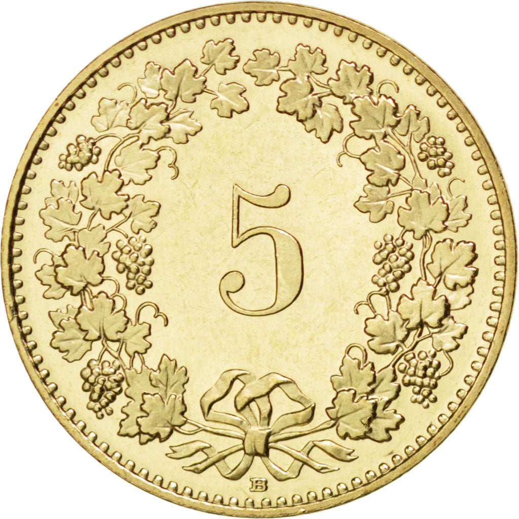 SWITZERLAND, 5 Rappen, 2013, Bern, KM #26c, MS(63), Aluminum-Bronze, 17.15, 1.79