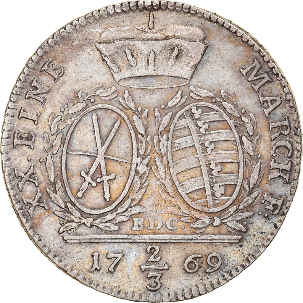 Coin, German States, SAXONY-ALBERTINE, Friedrich August III, 2/3 Thaler, Gulden