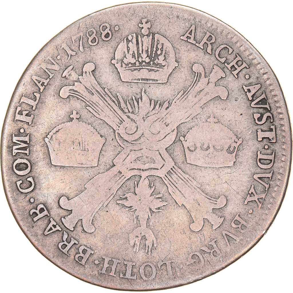 Coin, AUSTRIAN NETHERLANDS, Joseph II, 1/4 Kronenthaler, 1788, Kremnitz
