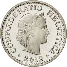 SWITZERLAND, 10 Rappen, 2012, Bern, KM #27, MS(63), Copper-Nickel, 19.15, 3.01