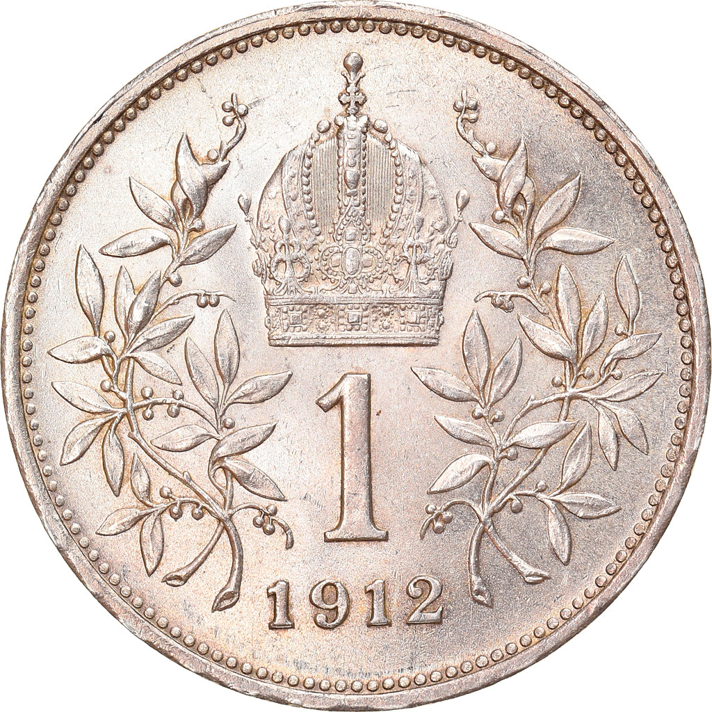 Coin, Austria, Franz Joseph I, Corona, 1912, MS(60-62), Silver, KM:2820