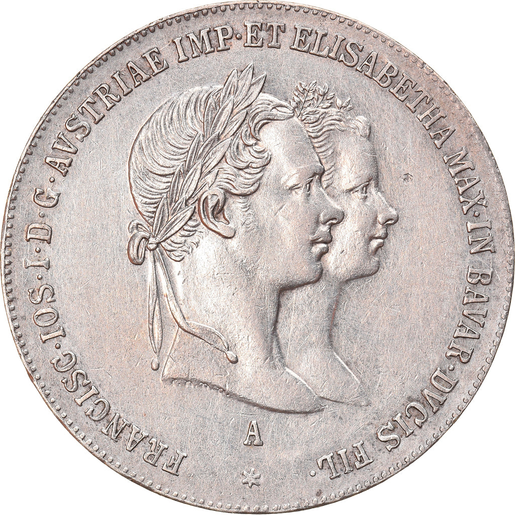 Monnaie, Autriche, Franz Joseph I, Gulden, 1854, TTB+, Argent, KM:M1