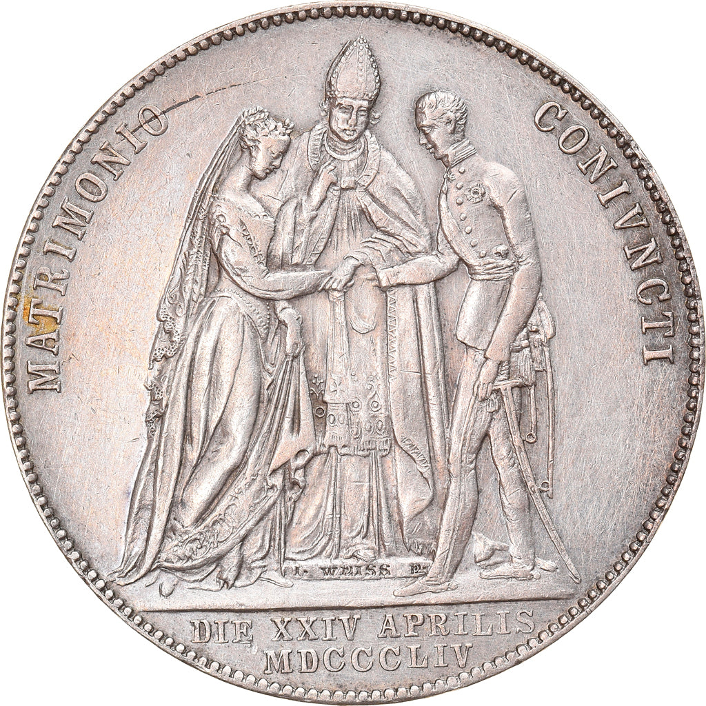 Monnaie, Autriche, Franz Joseph I, Gulden, 1854, TTB+, Argent, KM:M1