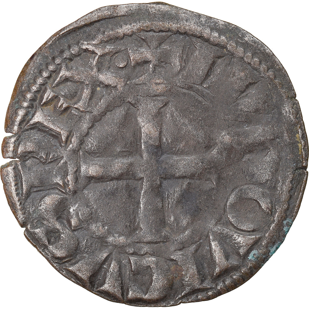Moneta, Francia, Louis VIII-IX, Denier Tournois, MB+, Biglione, Duplessy:188