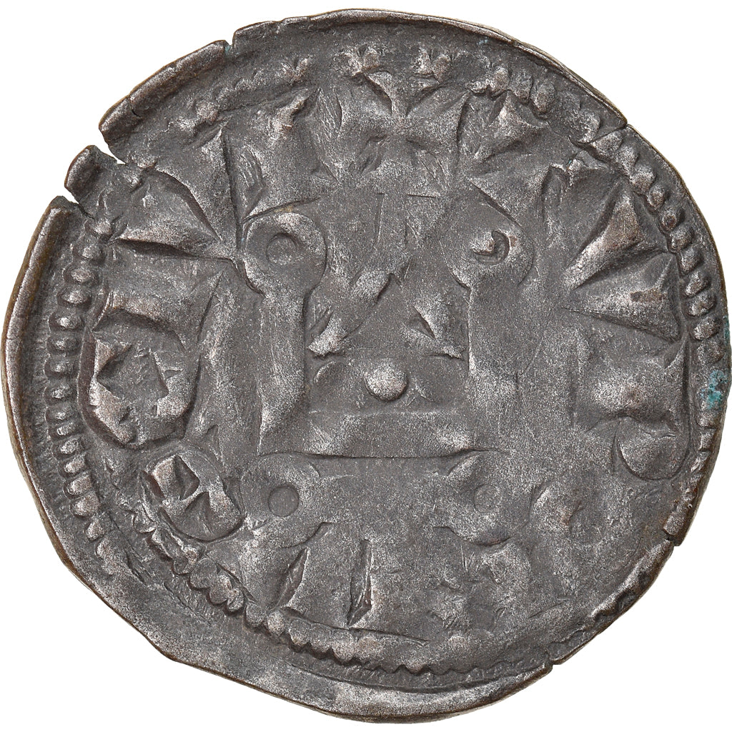 Moneta, Francia, Louis VIII-IX, Denier Tournois, MB+, Biglione, Duplessy:188