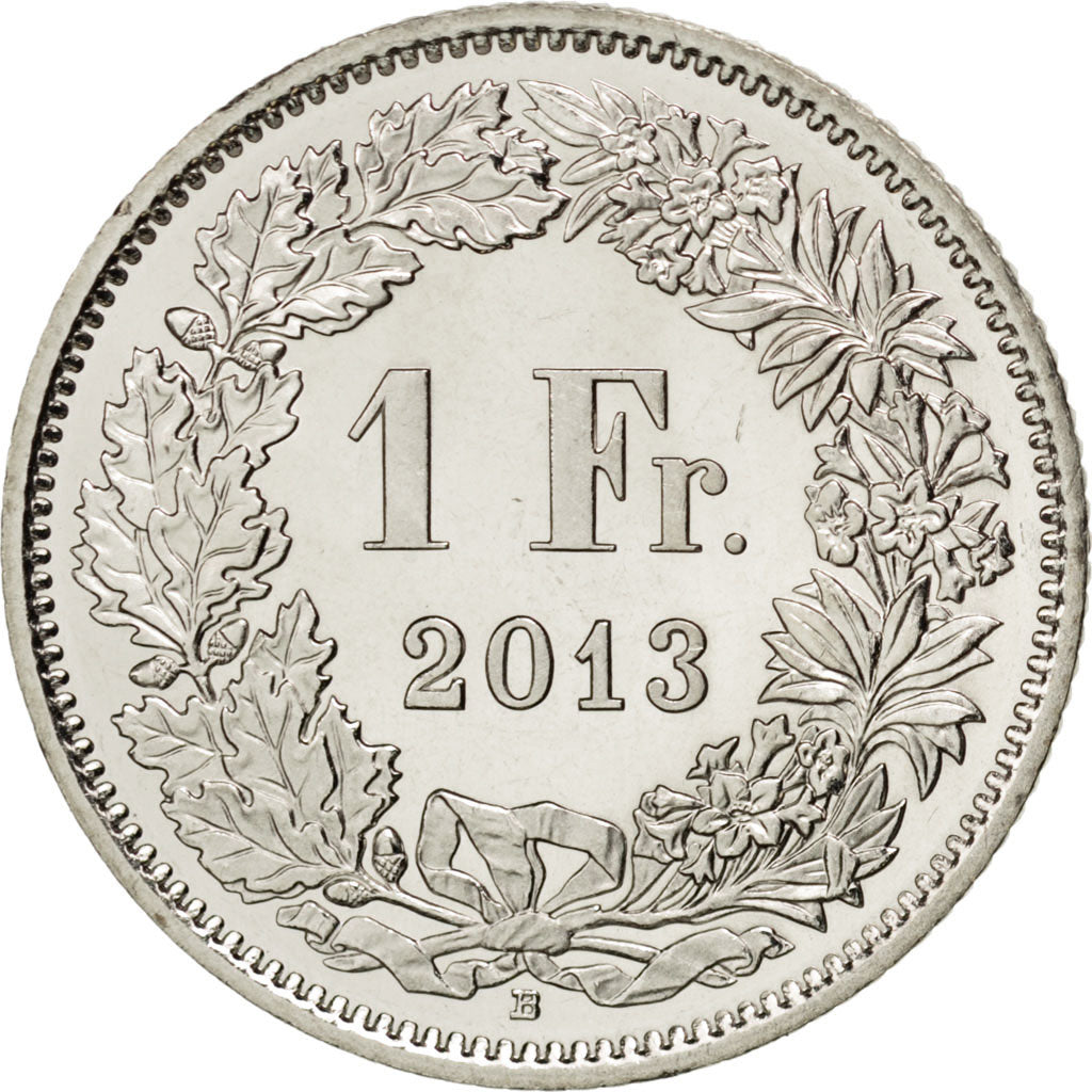 SWITZERLAND, Franc, 2013, Bern, KM #24a.3, MS(63), Copper-Nickel, 23.2, 4.43