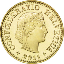 SWITZERLAND, 5 Rappen, 2011, Bern, KM #26c, MS(63), Aluminum-Bronze, 17.15, 1.81