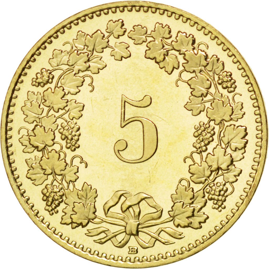 SWITZERLAND, 5 Rappen, 2011, Bern, KM #26c, MS(63), Aluminum-Bronze, 17.15, 1.81