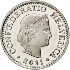 SWITZERLAND, 10 Rappen, 2011, Bern, KM #27, MS(63), Copper-Nickel, 19.15, 2.99